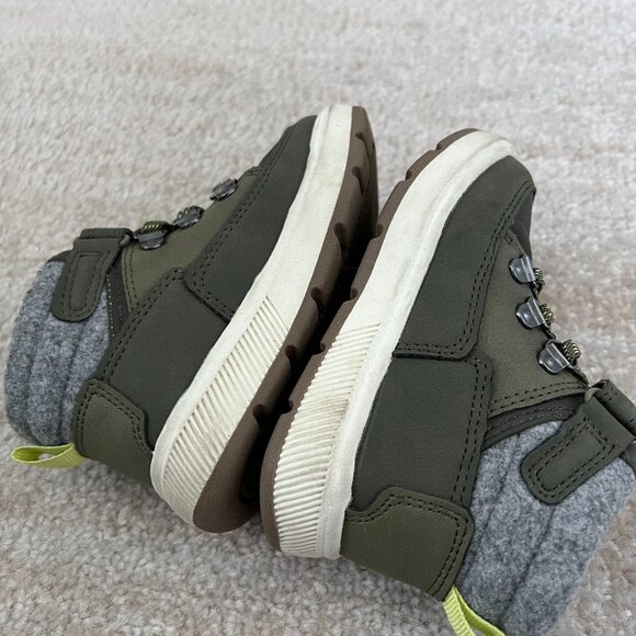 Cat & Jack Green Toddler Boots Shoes 6 - Picture 6 of 9